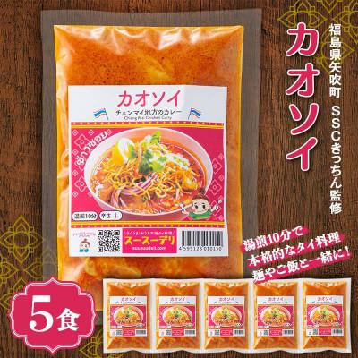 ふるさと納税 矢吹町 ラクうま!おうち本格タイ料理 カオソイスープ(チェンマイ地域のカレー)5食入り