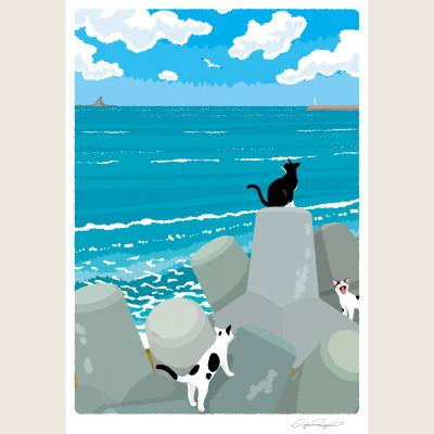 ふるさと納税 茅ヶ崎市 湘南・茅ヶ崎で描く、海を感じるイラストアート