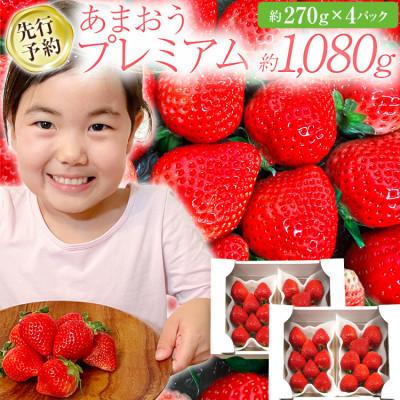 ふるさと納税 大木町 [先行予約]福岡県産あまおう約270g×4パック[2026年3月以降順次発送]CL002(大木町)
