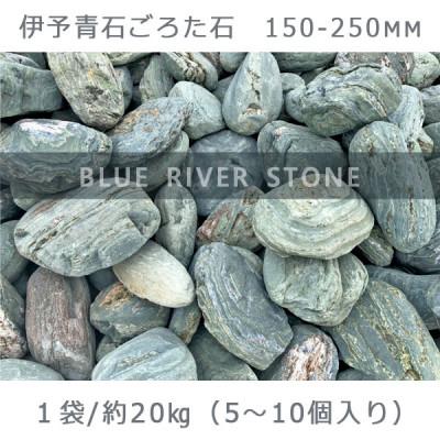 ふるさと納税 大野町 庭石 伊予青石 ごろた石(150〜250mm) 1袋(約20kg)