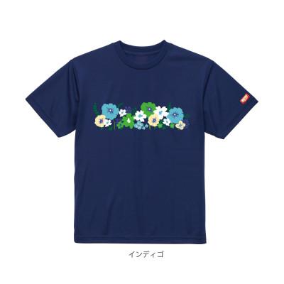 ふるさと納税 羽島市 JTTA公認　卓球ユニフォーム【男女兼用(ドライ):Sサイズ】フラワー2　インディゴ | 