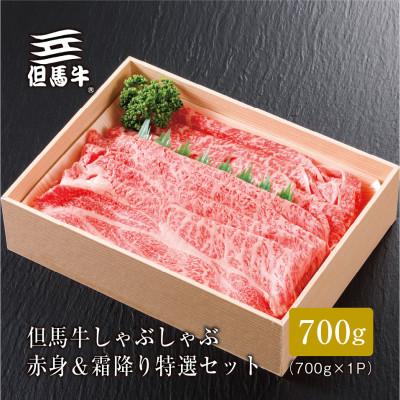 ふるさと納税 神戸市 FH09[但馬牛]しゃぶしゃぶ 赤身&amp;霜降り 特選セット700g 熨斗付き