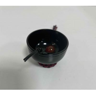 ふるさと納税 高岡市 [高岡銅器]オトノスイッチ組紐座付 漆黒 カーネリアン