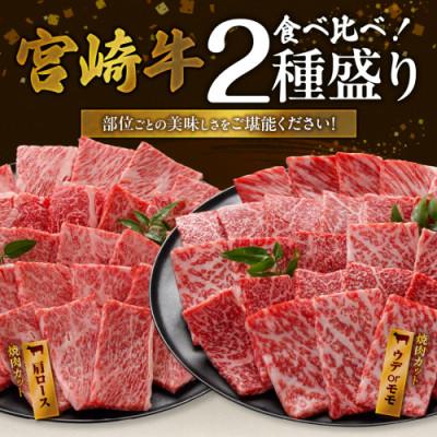 ふるさと納税 都城市 宮崎牛【赤身&霜降り】焼肉用2種セット【2kg】(都