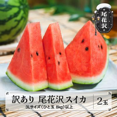 ふるさと納税 尾花沢市 先行予約 訳あり 尾花沢スイカ 3Lサイズ以上 2玉 令和8年産 ns-su3wx2