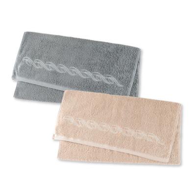 ふるさと納税 川越市 [1秒タオル]プレジール バスタオル2枚セット(ベージュ・ブルーグレー)