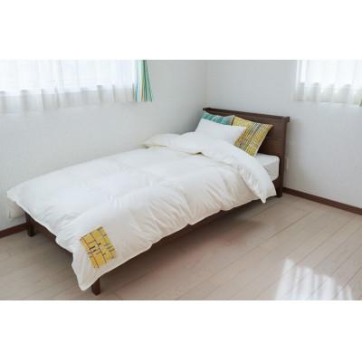 ふるさと納税 盛岡市 ダブル tsumugi 羽毛布団[合掛け] 装飾:さんさ裂き織(イエロー)