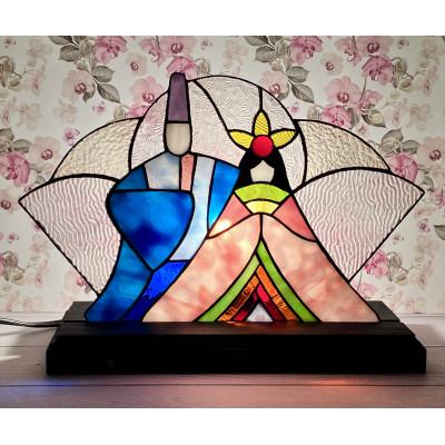 ふるさと納税 東村山市 ステンドグラス製 お雛様 雅 (プレートライト)