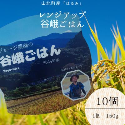 ふるさと納税 山北町 ジョージ農園のレンジアップ谷峨ごはん(白米) 2024年産 150g×10個