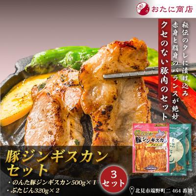 ふるさと納税 北見市 豚ジンギスカンセット(500g×1袋・320g×2袋)×3セット
