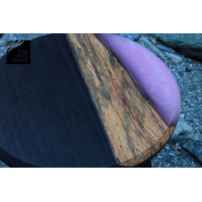 ふるさと納税 和歌山市 サイドテーブル(ウッドレジン)ウエンジピンク