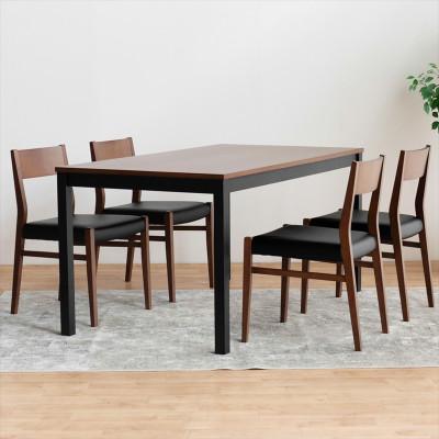 ふるさと納税 大川市 DTポリDC015点150ダイニングセットビーチブラウンオールマイティブラック