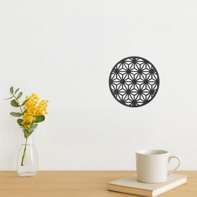 ふるさと納税 大川市 壁掛け和モダンウォールデコ 木製ウォールアートパネル ちょこ和(麻の葉ウォールナット)