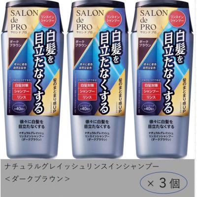 ふるさと納税 稲沢市 ダリヤ サロン ド プロ ナチュラルグレイッシュ リンスインシャンプー[ダークブラウン]3個セット