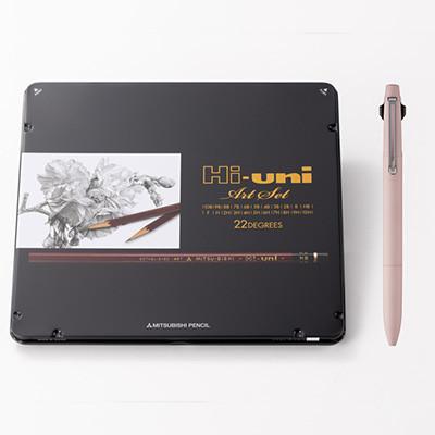ふるさと納税 飯豊町 [飯豊町・川西町共通返礼品]JETSTREAM3色 ローズピンク/Hi uni アートセット