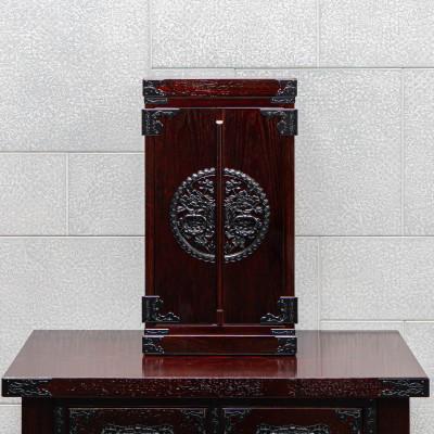 ふるさと納税 利府町 仙台箪笥 仙台厨子 二枚扉 拭き漆調