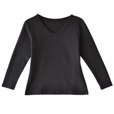 ふるさと納税 松山市 レディース 暖かインナー 接結生地 裏起毛 SKWC-04W ブラック Sサイズ