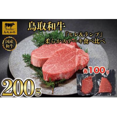 ふるさと納税 琴浦町 鳥取和牛「ヒレ&amp;ランプ」柔らかステーキ食べ比べ200g(各100g) 1516