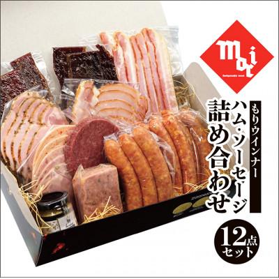 ふるさと納税 蒲郡市 もりウインナー　ハム・ソーセージ詰め合わせ　ビーフジャーキー入り　12点セット_【G0687】 | 