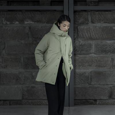 ふるさと納税 小樽市 北海道ダウン:RETAR NUY NITAY ダウンコート25 男女兼用 ピスタチオ/L