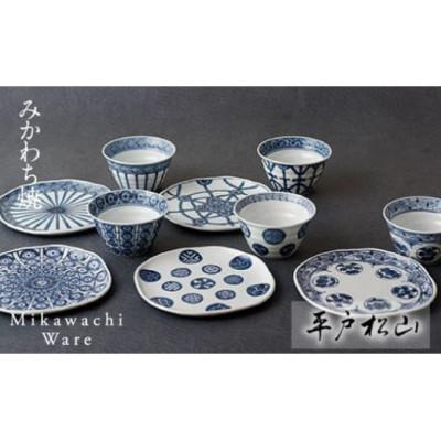 ふるさと納税 佐世保市 [平戸松山窯]創作染付多用小鉢とタタラ銘々皿 計10点