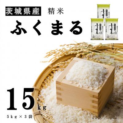 ふるさと納税 土浦市 [令和7年産]新米 茨城県産 ふくまる 精米 15kg(5kg×3袋) 大粒で美味しい お米