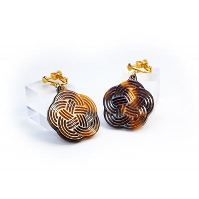 ふるさと納税 長崎市 [Mizuhiki シリーズ]Plum Knot イヤリング