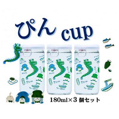 ふるさと納税 宮津市 ハクレイ酒造 宮津「ぴん cup」純米酒 180ml×3個セット
