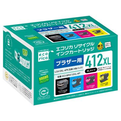 ふるさと納税 富士川町 エコリカ[ブラザー用]LC412XL-4PK 互換リサイクルインク ECI-BR412XL-4P