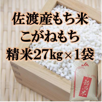 ふるさと納税 佐渡市 [令和7年産]佐渡産もち米 こがねもち 精米 27kg×1袋