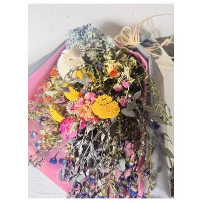 ふるさと納税 二本松市 お任せ季節のドライフラワー花束 1束