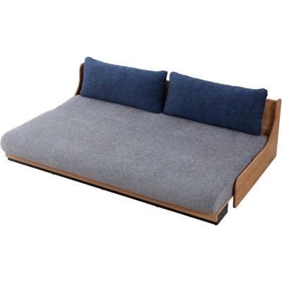 ふるさと納税 大川市 アンザ 幅200cm ごろ寝ソファ ソファベッド VNA×グレー [モーブル][大川家具]