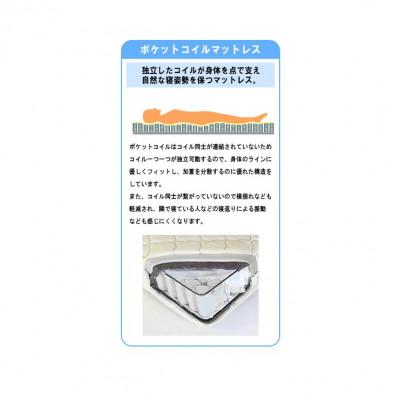 ふるさと納税 知立市 【組立付き】268シングルベッド(ホワイト)ポケットコイルマットレス付(1510)_3