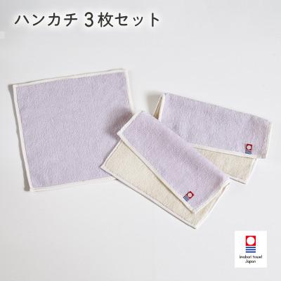 ふるさと納税 今治市 (今治タオル)キャンバスタオル ハンカチ 3枚セット(パープル)[I002150HT3PU]