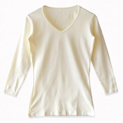 ふるさと納税 松山市 メンズ 長袖 Vネックあったかインナー 2枚組 21FW-0005 ホワイト Sサイズ