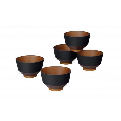 ふるさと納税 加賀市 和の色 汁椀 漆黒5P 17120