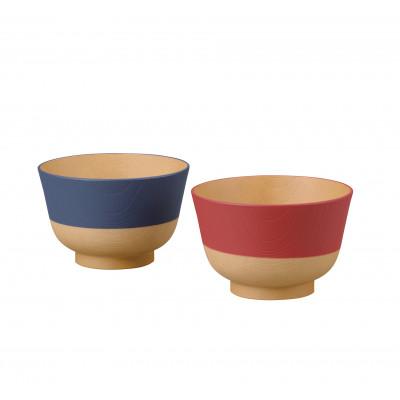 ふるさと納税 加賀市 やさしい彩り 抗菌汁椀 るり色/あかね色 17018