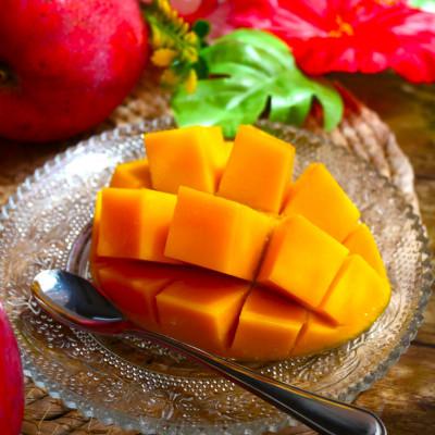 ふるさと納税 中城村 [2026年6月から順次発送・化粧箱]JAおきなわが厳選したアップルマンゴー1kg(2〜3玉)