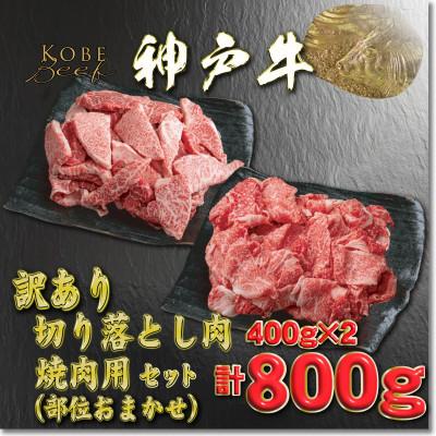 ふるさと納税 養父市 訳あり 神戸牛 切落し肉・焼肉用 400gずつ 計800g YBSY2[2026年4月より順次発送]