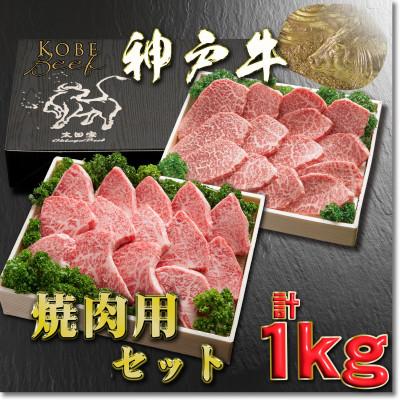 ふるさと納税 養父市 神戸牛 焼肉用セット 計1Kg YBYS5 [2026年4月より順次発送]