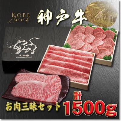 ふるさと納税 養父市 神戸牛 お肉三昧セット 計1.5kg YBLS10[2026年4月より順次発送]