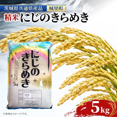 ふるさと納税 水戸市 [令和7年産]にじのきらめき 5kg 精米 清らかな水田 の 米 (茨城県共通返礼品/城里町)