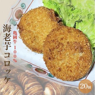 ふるさと納税 亀岡市 亀岡牛100%海老芋コロッケ 計20個