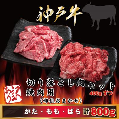 ふるさと納税 尼崎市 訳あり 神戸牛 切り落とし肉・焼肉用 計800g AGSY2 [2026年4月より順次発送]