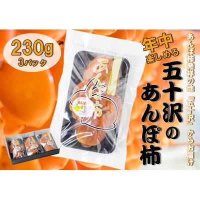 ふるさと納税 伊達市 [冷凍]あんぽ柿 230g×3パック