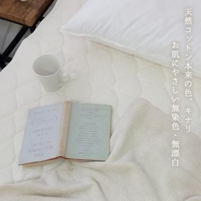 ふるさと納税 阪南市 敷きパッド 無添加 無漂白 オーガニックコットン フランネル セミダブルサイズ オールシーズン