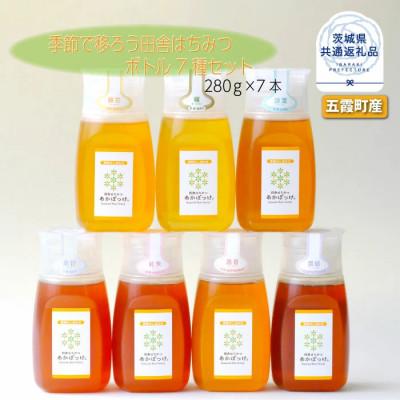 ふるさと納税 那珂市 季節で移ろう田舎はちみつボトル7種セット[ピタットボトルB7][茨城県共通返礼品/五霞町]