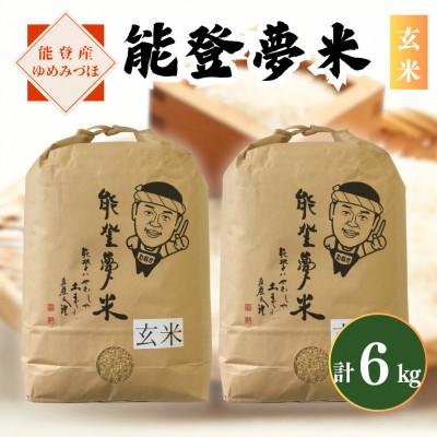 ふるさと納税 七尾市 [令和7年産]能登産ゆめみづほ 能登夢米6kg(玄米3kg×2袋)