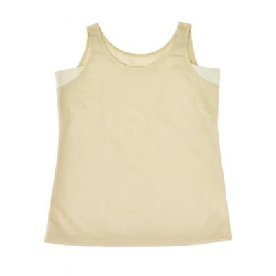ふるさと納税 松山市 レディース 夏用肌着 丸首袖無 22SS0004W ベージュ XS YOSHIDA SHIRTS