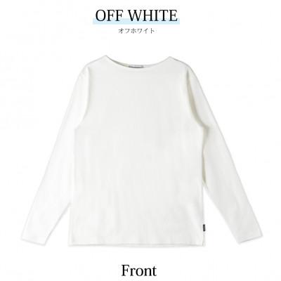 ふるさと納税 松山市 メンズ ハードコットン ボートネック長袖Tシャツ FL22FW-004M オフホワイト XLサイズ